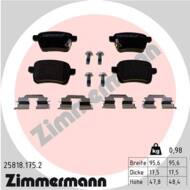 25818.175.2 - Klocki hamulcowe ZIMMERMANN /tył/ FIAT TIPO 16-