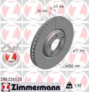 290.2261.20 - Tarcza hamulcowa ZIMMERMANN COAT Z JAGUAR 300x30