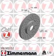 370.3057.52 - Tarcza hamulcowa ZIMMERMANN COAT Z MAZDA 258X22 SPORT na wiercane