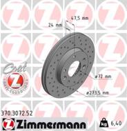 370.3072.52 - Tarcza hamulcowa ZIMMERMANN COAT Z MAZDA 2735x24 SPORT /nawiercane/