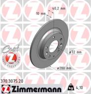 370.3075.20 - Tarcza hamulcowa ZIMMERMANN /tył/ COAT Z MAZDA 280x10