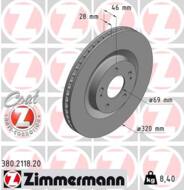 380.2118.20 - Tarcza hamulcowa ZIMMERMANN /przód/ COAT Z 320x28 MITSUBISHI ECLIPSE CROSS 17-