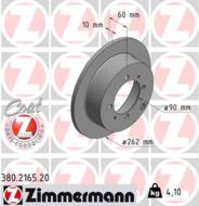 380.2165.20 - Tarcza hamulcowa ZIMMERMANN /tył/ COAT Z MITSUBISHI 262x10