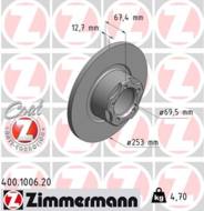 400.1006.20 - Tarcza hamulcowa ZIMMERMANN COAT Z DB 253x127