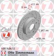400.1406.52 - Tarcza hamulcowa ZIMMERMANN COAT Z DB 284x12 SPORT /nawiercane/