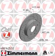 400.1425.52 - Tarcza hamulcowa ZIMMERMANN COAT Z DB 284x12 SPORT /nawiercane/