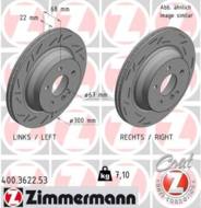 400.3622.53 - Tarcza hamulcowa ZIMMERMANN /tył/ COAT Z DB 300x22 DB W211E-KLASA 02-09 SPORT