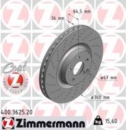 400.3625.20 - Tarcza hamulcowa ZIMMERMANN COAT Z DB 360x36