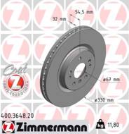 400.3648.20 - Tarcza hamulcowa ZIMMERMANN COAT Z DB 330x32