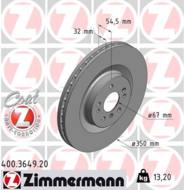 400.3649.20 - Tarcza hamulcowa ZIMMERMANN COAT Z DB 350x32