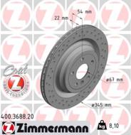 400.3688.20 - Tarcza hamulcowa ZIMMERMANN /tył/ COAT Z DB 345x22