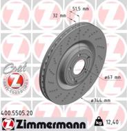 400.5505.20 - Tarcza hamulcowa ZIMMERMANN COAT Z DB 344x32