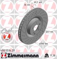 400.5514.20 - Tarcza hamulcowa ZIMMERMANN 390X33.4