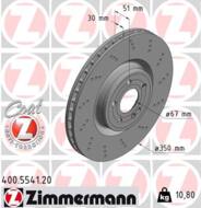 400.5541.20 - Tarcza hamulcowa ZIMMERMANN /przód/ COAT Z 350x30 DB W177 A-KLASA 18-