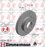 400.6476.20 - Tarcza hamulcowa ZIMMERMANN /przód/ COAT Z DB/VAG 300x28 CRAFTER/SPRINTER 06-