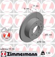 400.6477.20 - Tarcza hamulcowa ZIMMERMANN /tył/ COAT Z DB/VAG 298x16