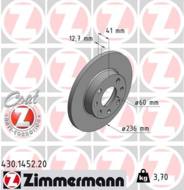 430.1452.20 - Tarcza hamulcowa ZIMMERMANN COAT Z OPEL 236x127