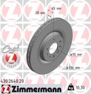 430.2640.20 - Tarcza hamulcowa ZIMMERMANN COAT Z OPEL 330x28 OPEL CORSA E 14-