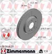 430.2646.20 - Tarcza hamulcowa ZIMMERMANN /przód/ COAT Z OPEL 321x28 OPEL INSIGNIA B 17-