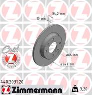 440.2031.20 - Tarcza hamulcowa ZIMMERMANN COAT Z PSA 247x10