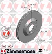 440.3119.20 - Tarcza hamulcowa ZIMMERMANN COAT Z PSA 330x30