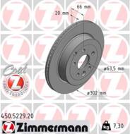 450.5229.20 - Tarcza hamulcowa ZIMMERMANN /tył/ COAT Z 302x20 LAND ROVER FREELANDER 06-14