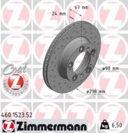 460.1523.52 - Tarcza hamulcowa ZIMMERMANN COAT Z PORSCHE 298x24 SPORT /nawiercane/