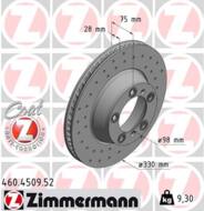 460.4509.52 - Tarcza hamulcowa ZIMMERMANN /tył P/ SPORT COAT Z 330x28 PORSCHE PANAMERA 16-