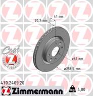 470.2409.20 - Tarcza hamulcowa ZIMMERMANN COAT Z RENAULT 259x207