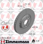 470.2438.20 - Tarcza hamulcowa ZIMMERMANN COAT Z RENAULT 320x28