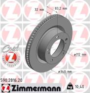 590.2816.20 - Tarcza hamulcowa ZIMMERMANN COAT Z TOYOTA 340x32