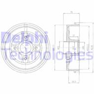 BF281 DEL - Bęben hamulcowy DELPHI 