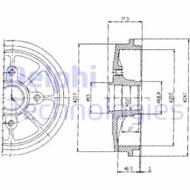 BF392 DEL - Bęben hamulcowy DELPHI 