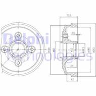 BFR190 DEL - Bęben hamulcowy DELPHI 