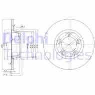 BG2159 DEL - Tarcza hamulcowa DELPHI 