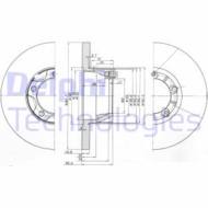 BG2163 DEL - Tarcza hamulcowa DELPHI 