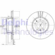 BG2433 DEL - Tarcza hamulcowa DELPHI 