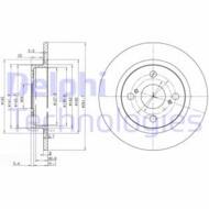 BG2598 DEL - Tarcza hamulcowa DELPHI 