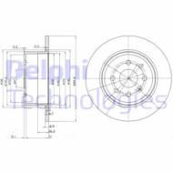 BG2637 DEL - Tarcza hamulcowa DELPHI 