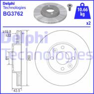 BG3762 DEL - Tarcza hamulcowa DELPHI 