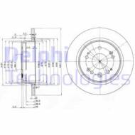 BG3797 DEL - Tarcza hamulcowa DELPHI 