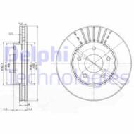 BG3816 DEL - Tarcza hamulcowa DELPHI 