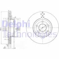 BG3838 DEL - Tarcza hamulcowa DELPHI 