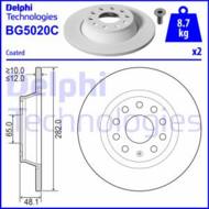 BG5020C DEL - Tarcza hamulcowa DELPHI /tył/ 282x12 VAG