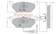 1170002 METZ - Klocki hamulcowe METZGER /+CZ/ (odp.GDB1386/GDB1658) VAG