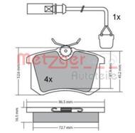 1170174 METZ - Klocki hamulcowe METZGER WVA 20 961