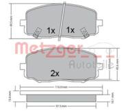 1170588 METZ - Klocki hamulcowe METZGER WVA 24 910