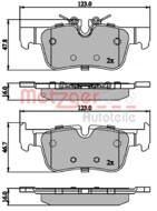 1170846 METZ - Klocki hamulcowe METZGER BMW/MINI 2 13-/I3 13-/X1 14-/COUNTRYMAN