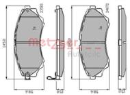 1170876 METZ - Klocki hamulcowe METZGER /zestaw/ 