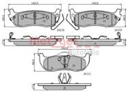 1170884 METZ - Klocki hamulcowe METZGER (odp.GDB4137) JEEP COMMANDER 05-/GRAND CHEROKEE 04-